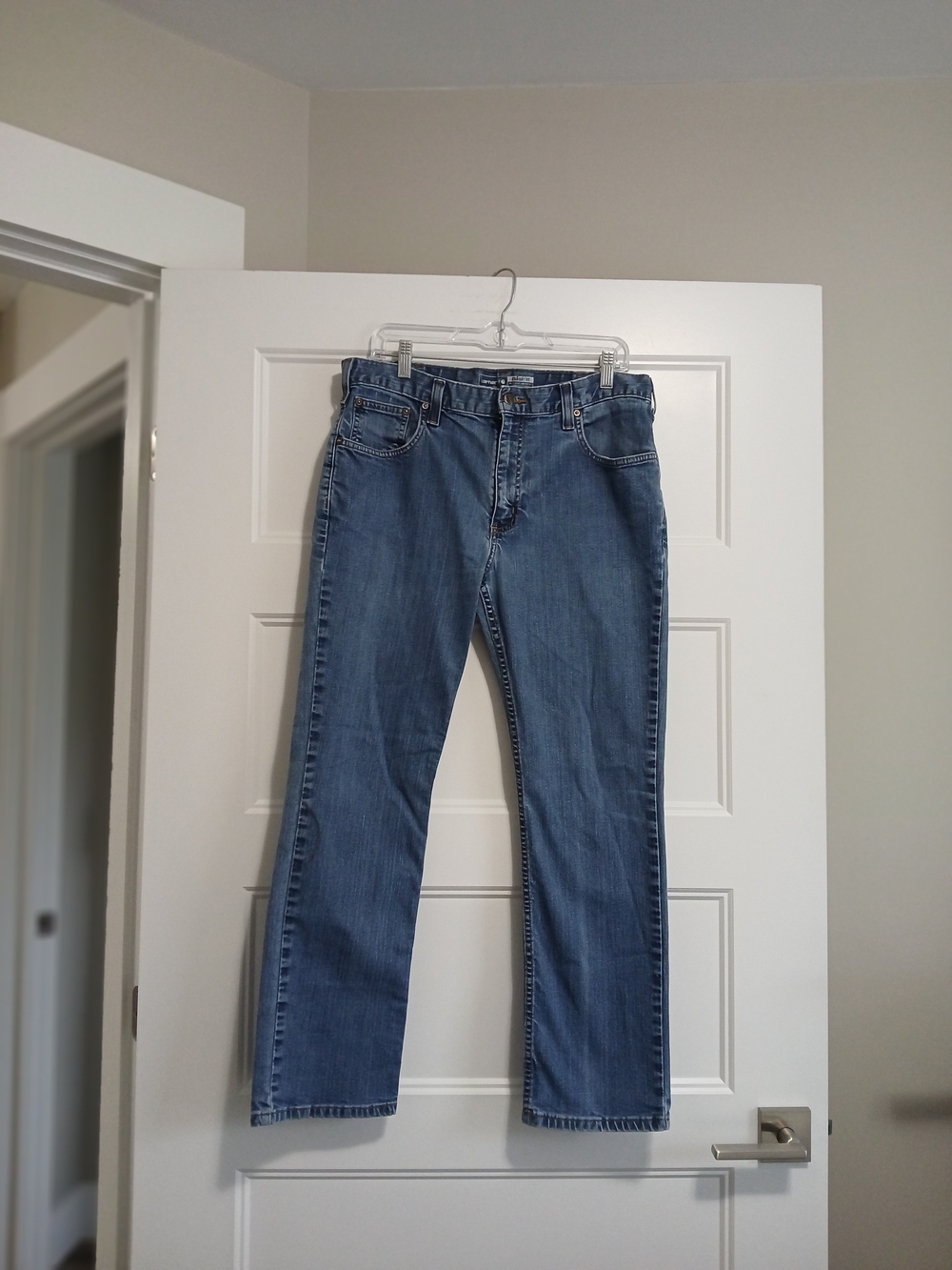 Carhartt Men's Straight Fit Blue Denim Jeans